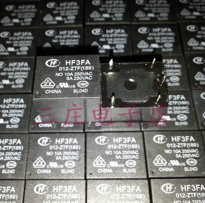 HF3FA 012 ZTF (189) Универсальный 5 контактный 10 а с разъемом на А|Реле| |