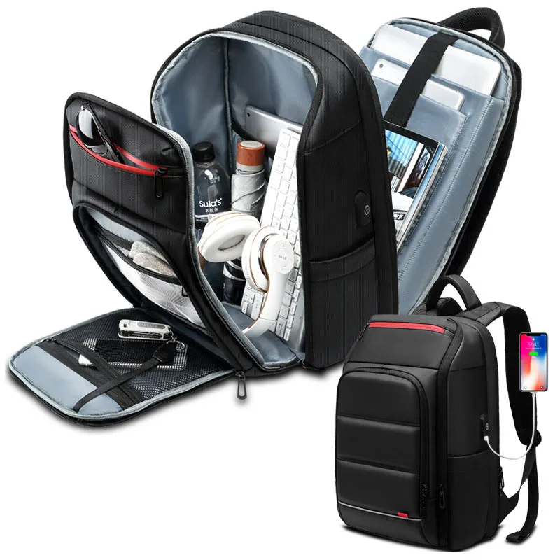 

Luxury Brand Men Backpack Bag 15.6 Inch Laptop Notebook Mochila for Men Waterproof Back Pack Man Bags Usb Charging Backpack