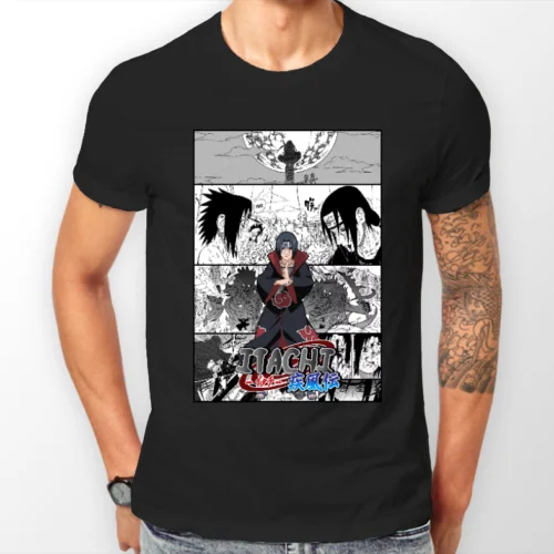 

Itachi Uchiha Manga Striscia Naruto Anime Unisex Tshirt T-Shirt Tutte le Taglie Cartoon t shirt men Unisex New Fashion
