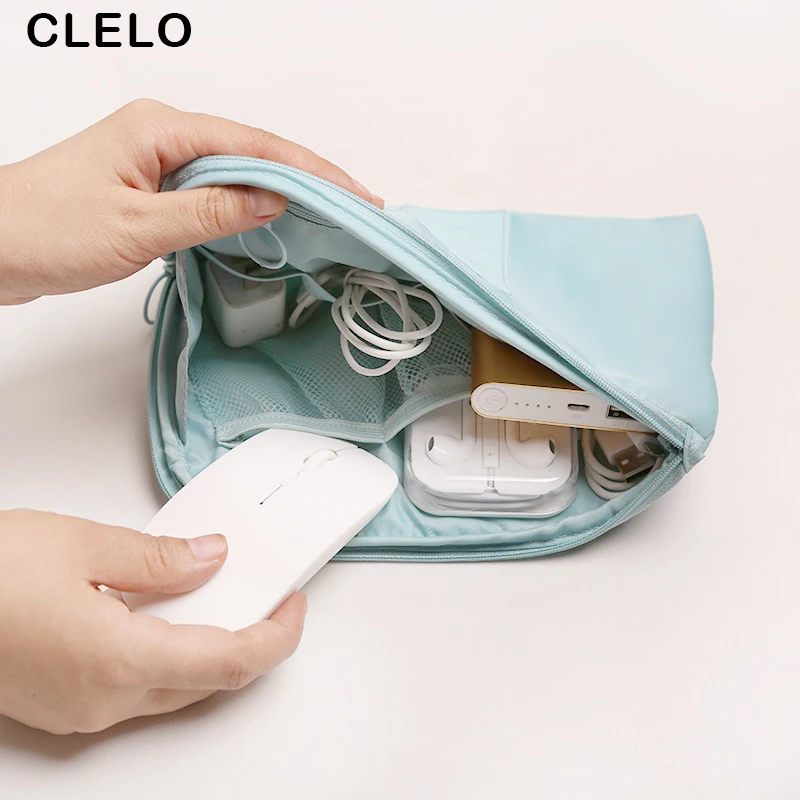 

CLELO Travel Makeup bag For Digital USB Cable Earphone Organizer Protable Bag Waterproof Cosmetic Bags for 2018 women