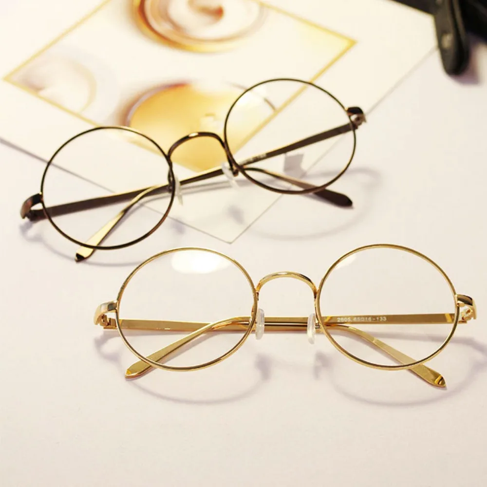 Unisex Klassische Nerd Runden Brille Klarglas Linse Damen und Herren Zubehör Unisex Klassische Nerd Runden Brille Klarglas Linse Damen und Herren Zubehör