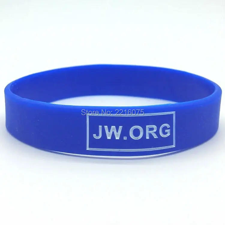 JW.org No Blood Medical Alert Flexible Silicone Wristband blue