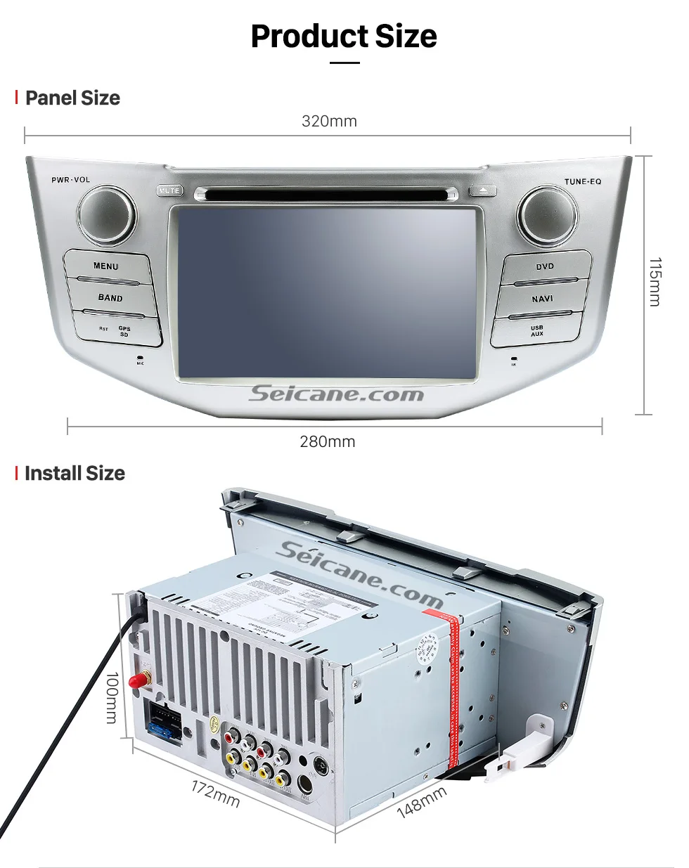 Best Seicane Android 8.0 7" 2Din Car Radio For Lexus RX 400h RX 330 RX 350 RX 300 Toyota Harrier Multimedia Player GPS Head Unit 23