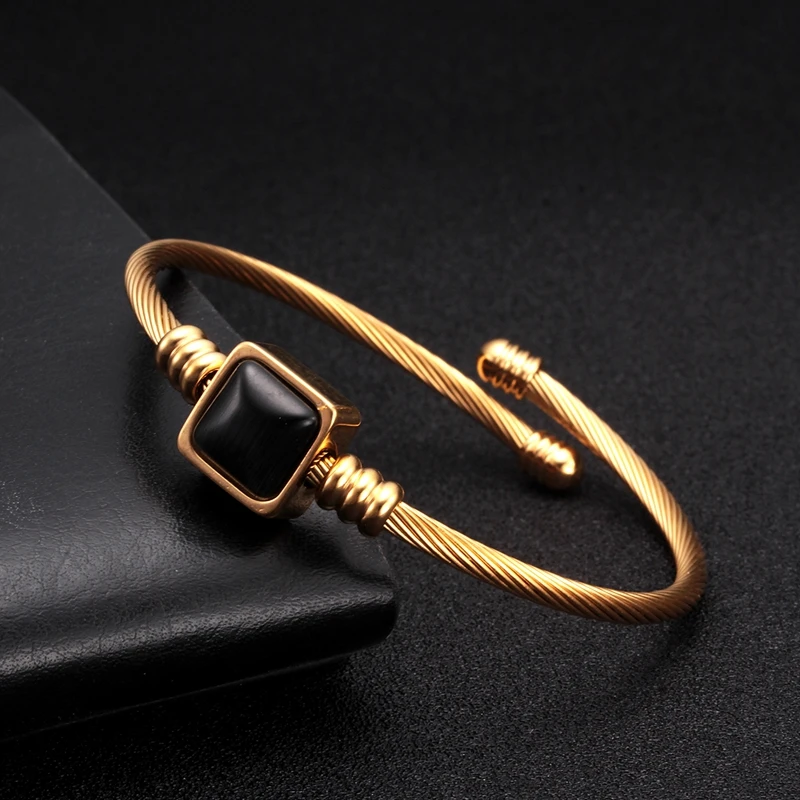 

Luxury Palace Men Women Charm Crystal Bracelets Vintage Chain Link Braided Open Cuff Sporty Female Bracelets Bangles