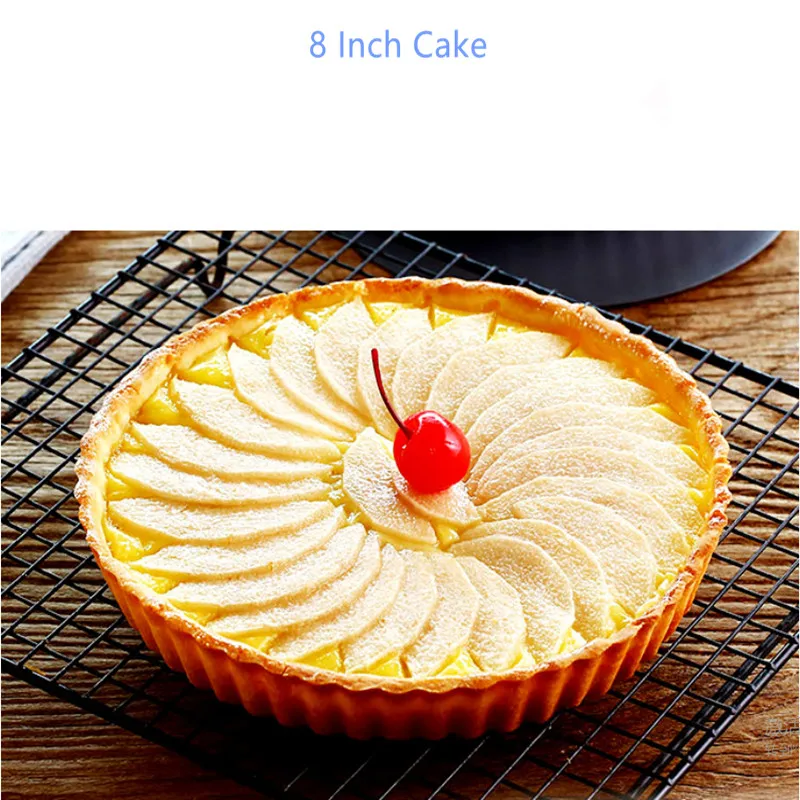 

8 Inch Round NonStick Carbon Steel Roaster Cookware Cake Pan with Removable Bottom Cake Tray Baking Cheesecake Pan