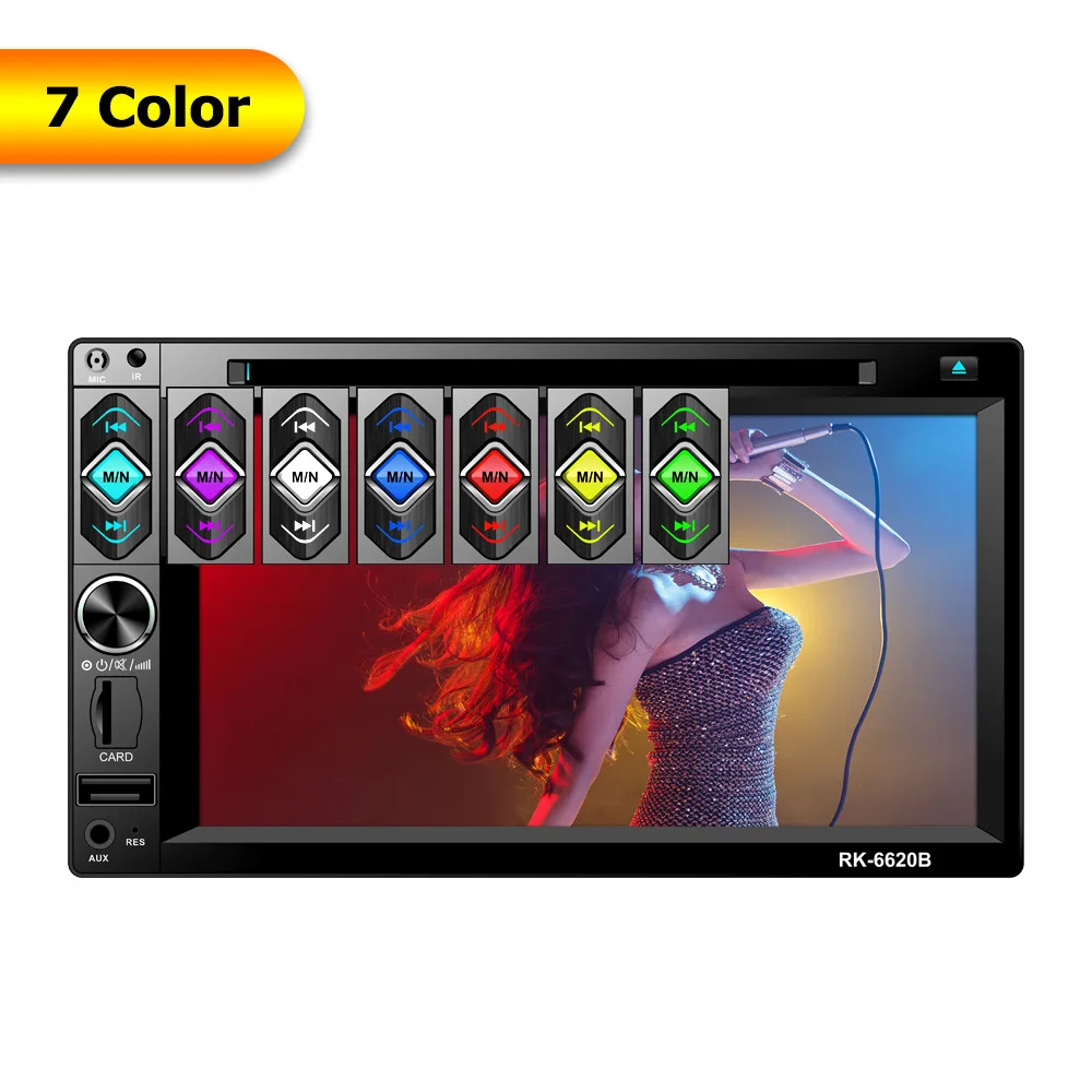 Прямая 6,2 дюймовый автомобильный dvd-плеер телефон ссылка 1080 p USB TF карта gps навигация Сенсорный экран Автоматическое радио Bluetooth