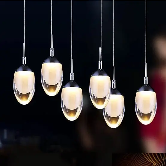 Modern acrylic pendant lamp LED Dining room chandelier Fashion bar hanging light Creative home decoration lighting Free shipping