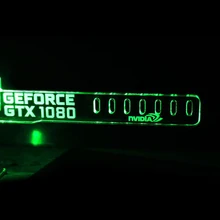 Newest Green For GEFORCE GTX 1080 LED Luminous Desktop Main Box Cool Graphics Custom Support Frame Display Cards Components Jack