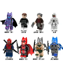 100 шт/партия супер герой спайдерпул Джером дикарь черный Фонарь Бэтмен Росомаха Каратель строительные блоки модели Кирпичи Игрушки