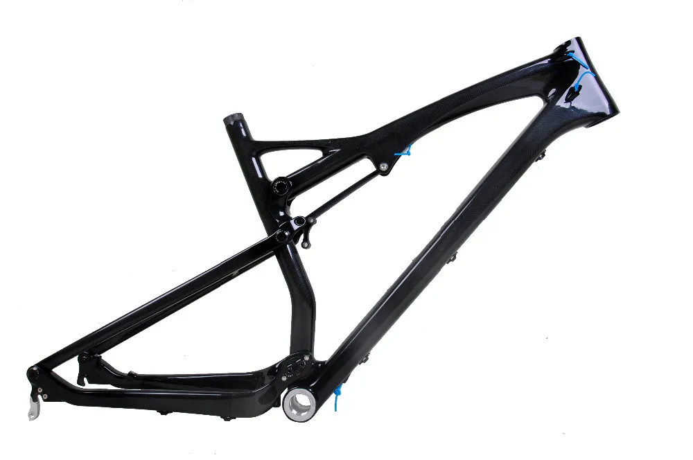

big discount China factory dengfu 26 inch full suspension 3k glossy/matt frame carbon toray 26 mtb bike frame BSA/BB30 thru axle