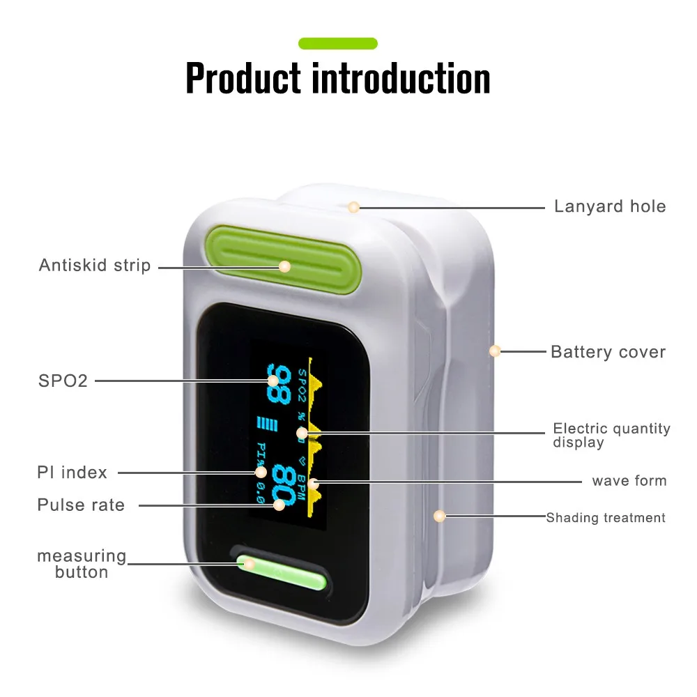 Пальцевой Пульсоксиметр OLED экран spo2/PR монитор кислорода крови с бесплатным Чехол для переноски