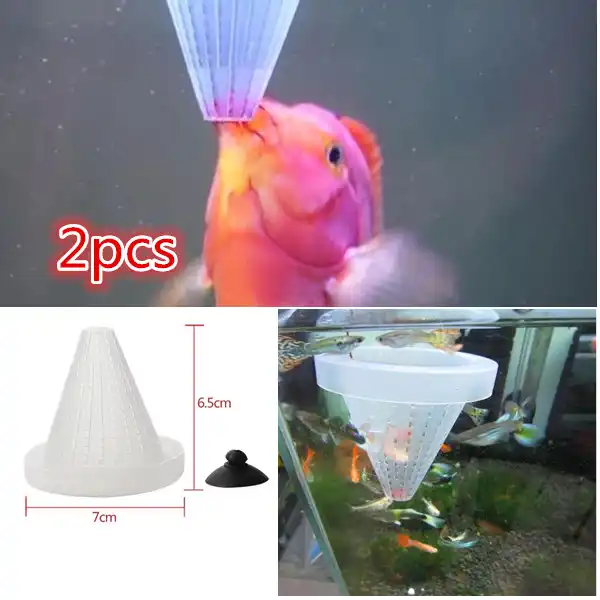 2 Pcs Aquarium Red Worm Cone Feeding Live Frozen Brine Shrimp Fish
