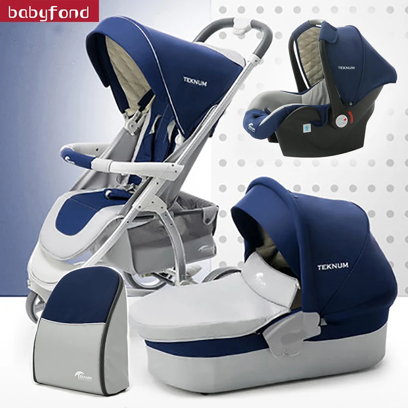 

4 in 1 baby strollers 3 in 1 bebe Pram new desigin luxury folding four wheels baby stroller baby car child stroller send gifts