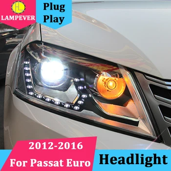 

1 Set 2 Pcs LED Car Head Lamp for VW Magotan led headlights 2012-2016 Europe Passat headlight drl H7 hid Bi-Xenon Lens low beam
