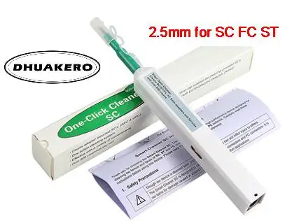 AB11A для SC/FC/ST инструмент для чистки одним нажатием 2,5 мм универсальный разъем волоконно-оптическая чистящая ручка