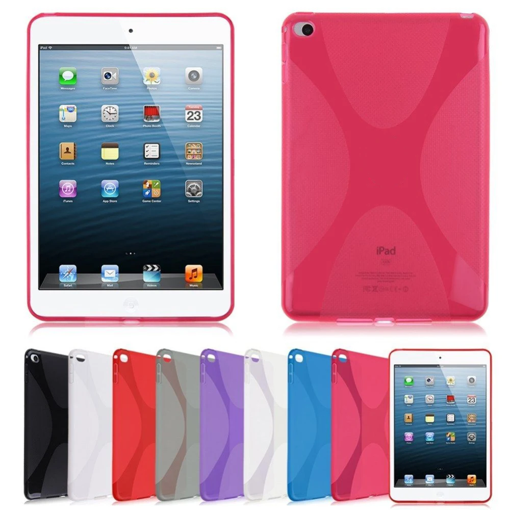 

High Quality Anti slip X Line Soft TPU Case Silicon Case Gel Cover Skin Protective Silicone Case For iPad Mini 4 Mini4