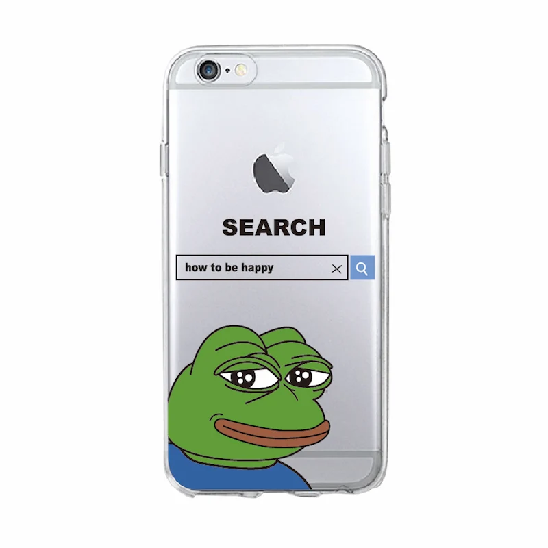 Для iPhone 11 Pro Max 7 7Plus 6 6S 6Plus 8 8Plus X 5 5S SE XS Max Pepe Memes Sad Frog Мягкий ТПУ чехол для телефона Coque Fundas