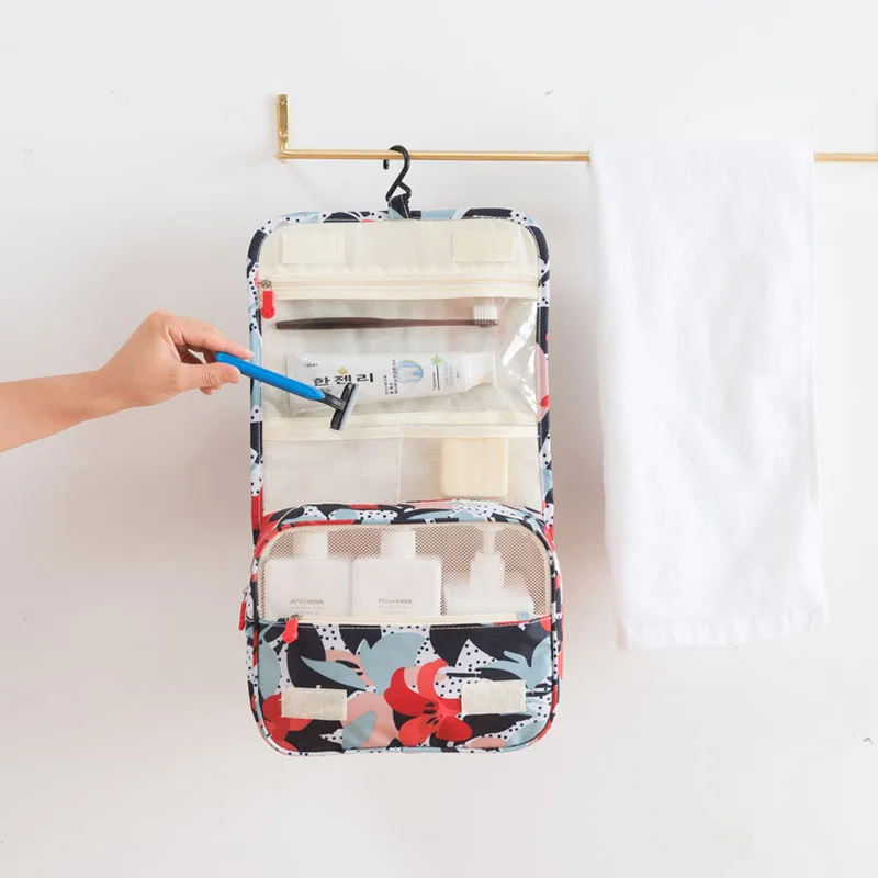 Multi-function hanging hook wash bag  Cosmetic Cases Travel Necessarie Make up Toiletry Organizer Pouch Beauty Makeup Bag