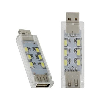 

2pcs/Lot Mini usb Led Lighting 5730SMD Cold White Desk Book Reading Lamps for Laptops Portable Double Sided Bulbs