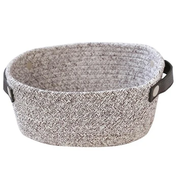 

Cotton Woven Storage Basket Storage Basket With Handle Design Cotton Rope Basket To Store Sundries Toy For Home