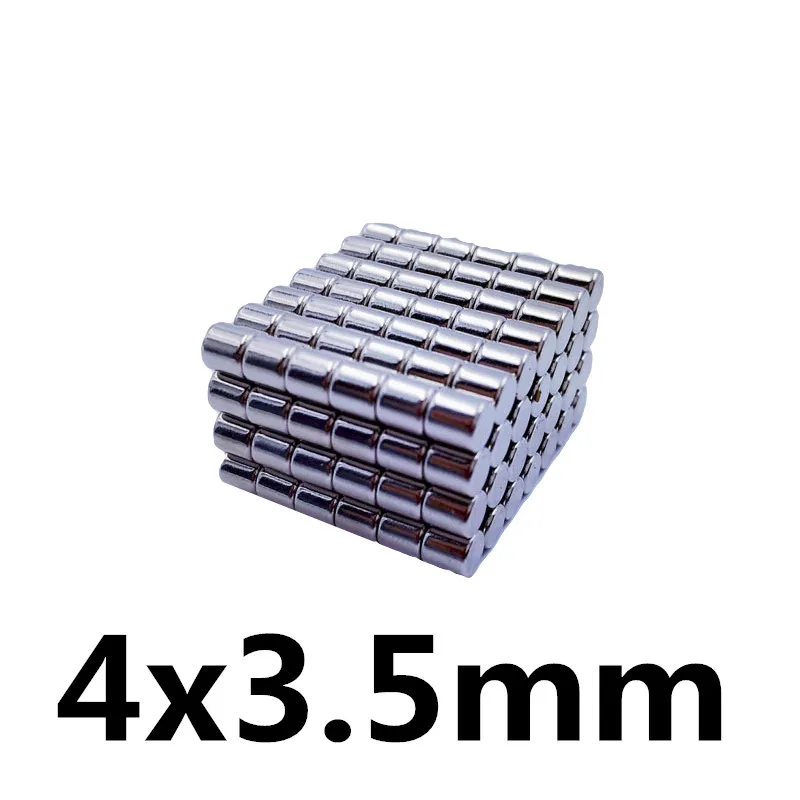 

50pcs 4x 3.5mm N35 Powerful Super Strong Magnet Round Rare Earth Permanent Neo Neodymium Magnet