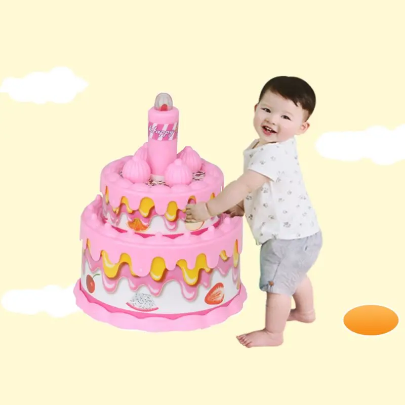 

Children Kid Boy Girl Mini Kitchen Electrical Appliance Birthday Cake Model Toy Set Early Education Dummy Household Pretended