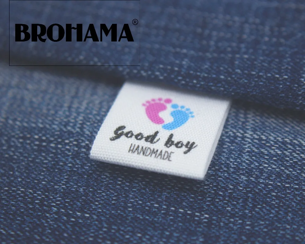 

Custom folding labels / custom brand labels, clothing labels, Child footprint (MD005)