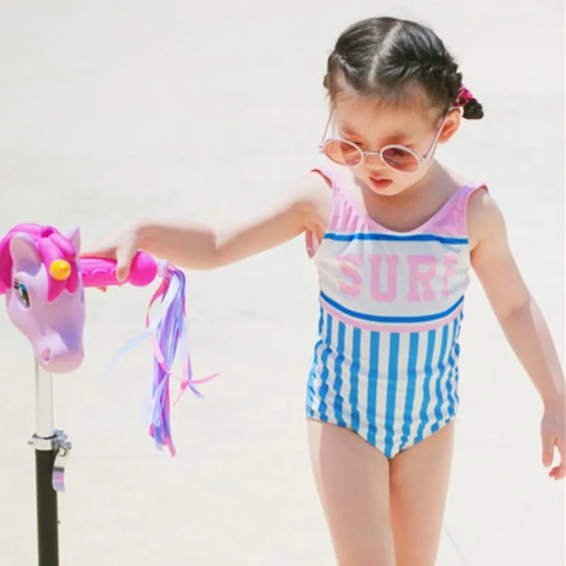 

2019 New Swimwear Cute Kids Baby Swimsuit Cartoon Pattern Toddler Girls Bathing Suit One Pieces Swim With Cap Wear for Children