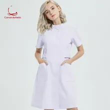 Летняя одежда для медсестры с коротким рукавом и круглым воротником; зимняя одежда с длинным рукавом для больниц; лабораторная одежда; одежда для красоты в аптеке