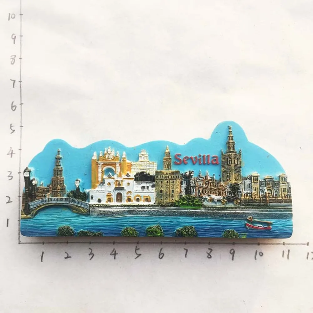 Смола 3D Севилья Испания магнит на холодильник туристический сувенир подарки