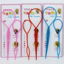 2pcs/set 10 Colorful Ponytail Creator Plastic Loop Styling Tools Tops Tail Clip Hair Braid Maker Styling Tool Fashion Salon