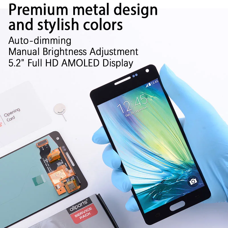 AMOLED Дисплей для SAMSUNG Galaxy A5 A5 A500FU A500 A500F A500M LCD в сборе с тачскрином 5.0'' черный белый золотой