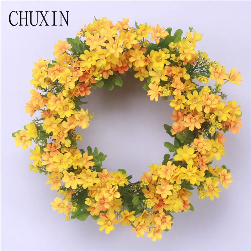 

Artificial six-leaf wreath bridal tiara artificial flower decoration home door festival party wall dress up 1pcs