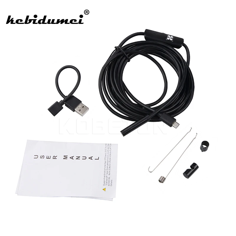 

kebidumei IP67 Waterproof Endoscope 6 Led USB Camera 1M 1.5M 2M 3.5M 5M OTG for Android Inspection Camera for Phone Computer