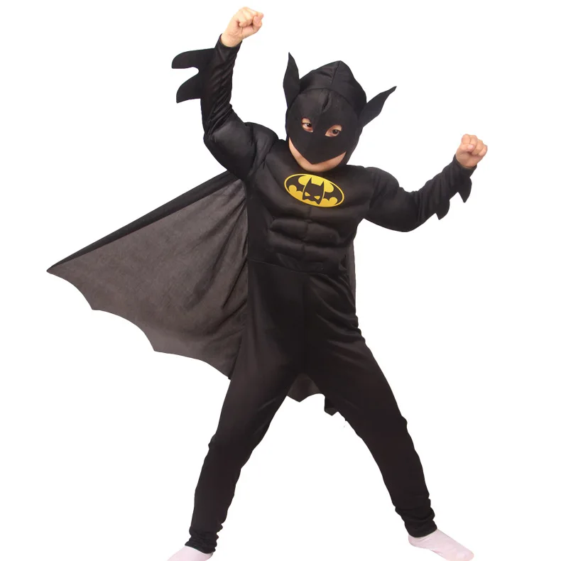 Детская одежда для костюмированной вечеринки на Хэллоуин костюм супергероя Супермена, Капитана Америки, Железного человека, трансформера костюм Человека-паука, Бэтмена