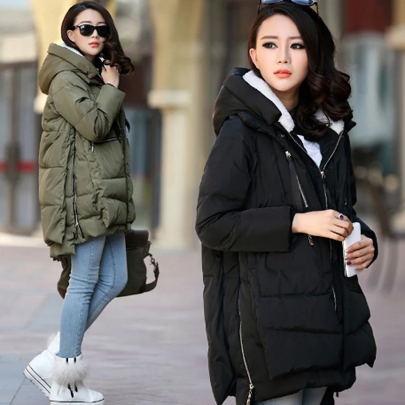 

2018 winter wear, cotton dress, women's wear, long overcoats, thick loose large size cotton padded jacket, fat MM coat wholesale
