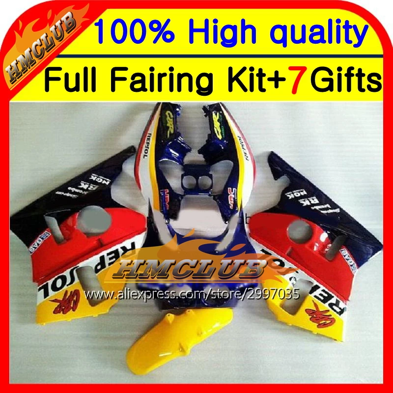 Обтекатель кузова для HONDA CBR400RR NC29 CBR400 Repsol blue 90 91 92 93 94 HM5639 CBR 400RR 1990 1991 новый синий