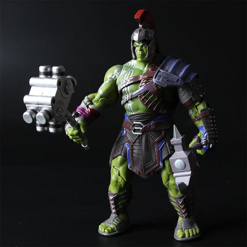 

Thor 3 Ragnarok Hulk Robert Bruce Action Figure War Hammer Battle Axe Gladiator Hulk Movable Model Toy 20cm