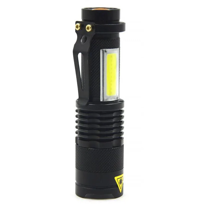3800LM XML-Q5+COB LED Flashlight Portable Mini ZOOM torchflashlight Use AA 14500 Battery Waterproof in life Lighting lantern 3800LM XML-Q5+COB LED Flashlight Portable Mini ZOOM torchflashlight Use AA 14500 Battery Waterproof in life Lighting lantern