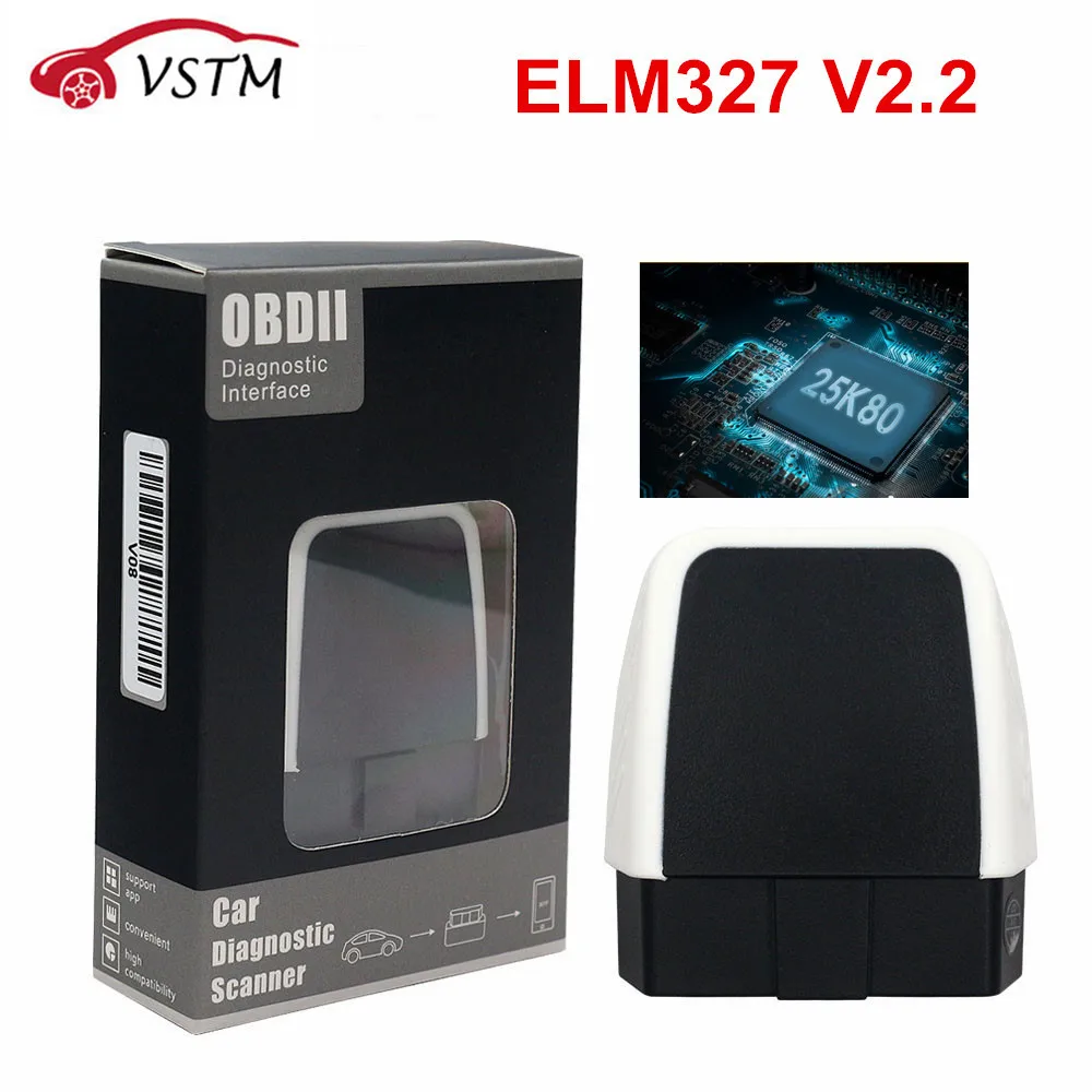 

ELM327 Multi-Languages HW V2.2 PIC18F25K80 Bluetooth 4.0 for Android/IOS/Windows supports all OBD2 functions