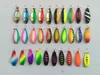 3.5g Spoon Lure Ice Fishing Lure Metal Bait False Bait Fishing Tackle Single Hook Copper Material 24 kind of color ► Photo 2/6