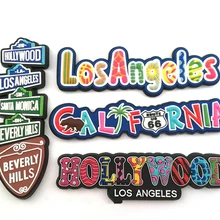 Голливуд Лос-Анжелес Калифорнийский мягкий ПВХ 3D магниты на холодильник США туристические сувениры холодильник магнитная наклейка домашний декор