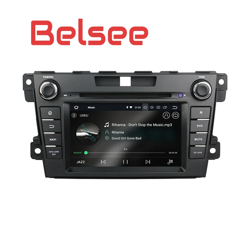 Belsee для Mazda CX7 CX-7 2007- 2 Din Android 8,0 Радио Стерео Авторадио 8 ядер 4 Гб головное устройство gps Bluetooth Mirrorlink WiFi