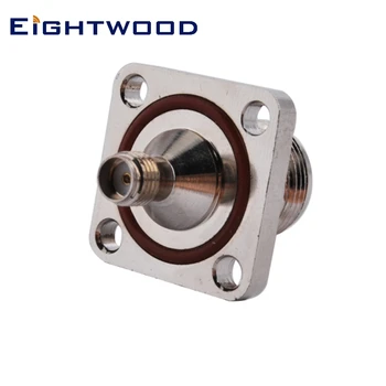 

Eightwood 5PCS SMA to N RF Coaxial Adapter SMA Jack Female to N Jack Female Flange/Panel with O-ring Straight Connector 50 Ohm