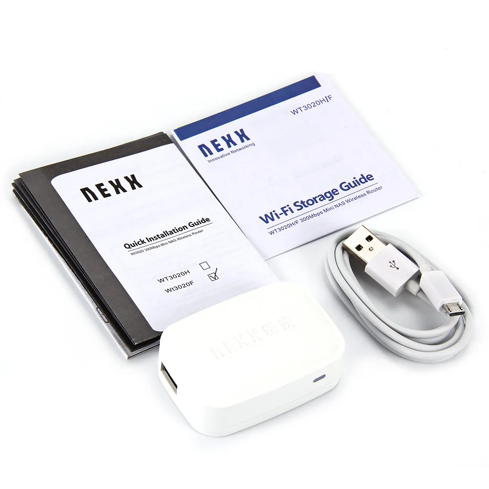 NEXX WT3020F Портативный мини Беспроводной NAS маршрутизатор AP Reapeater 300 Мбит/с USB