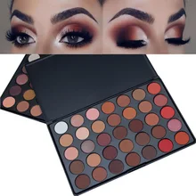 Lameila профессиональный макияж 35 цветов Тени для век Палитра Водонепроницаемый дымчатый красный пигментированные тени для век матовые блестящие тени для век LM025