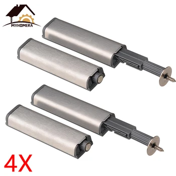 

Myhomera 4Pcs Stainless Steel Cabinet Door Stopper Buffer Catches Push to Open Touch Damper Bumper Soft Closer Magnetic Close
