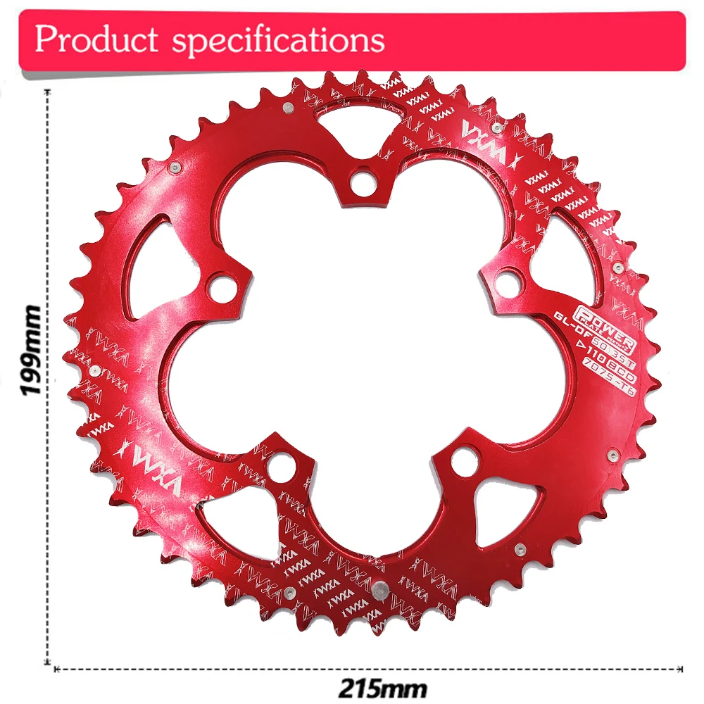 VXM Road Bicylcle 110BCD 35/50T Овальный Звездочка комплект велосипед 7075-T6 сплав Сверхлегкий эллипс восхождение Мощность передняя Звездочка пластина