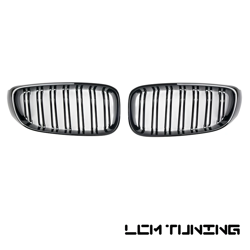 

For BMW 3 Series F34 2012-2018 Double Slats ABS Plastic Painted GT Style Front Grille