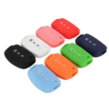 Car 3 Buttons Silicone Key Case Fob Key Shell Case For Hyundai i30 IX35 Elantra Verna Tucson